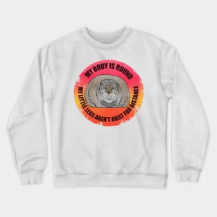 Round Pallas Cat Sunset Retro Crewneck Sweatshirt